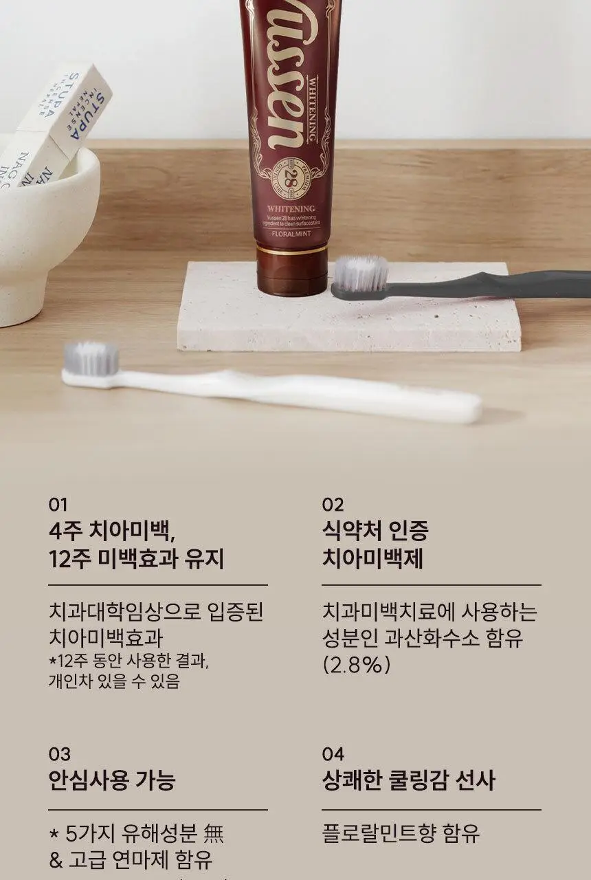 [대용량] 뷰센C 충치치약, 뷰센O 구취치약, 뷰센28 미백제 4개입 상세페이지 43